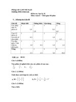 Đề kiểm tra học kì 2 toán  6,9 