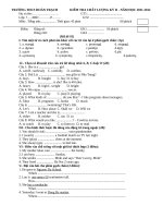 đề kiểm tra học kì 2 môn tiếng anh 7 