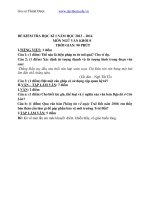 Đề thi học kì 1 môn ngữ văn lớp 8 20132014