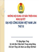 Những Nội Dung Cơ Bản Triển Khai Nghị Quyết Đại Hội Công Đoàn Việt Nam Lần Thứ Xi