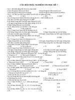 Đề thi số 7 môn tin học văn phòng của công chức thuế , hải quan, kho bạc...