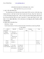 Đề thi học kì 1 văn 9 năm học 20162017