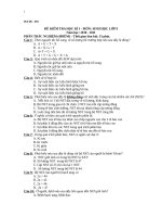 De thi HK1 mon sinh lop 9 