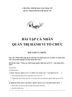 Phát triển một dự án đổi mới mô hình quản lý cá nhân và nhóm làm việc cho doanh nghiệp
