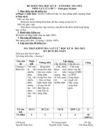 MA TRẬN đề KIỂM TRA học kỳ II lý 72011 2012 de 2 chẵn 