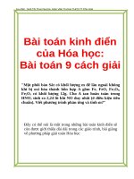 BAI TOAN KINH DIEN VA 9 CACH GIAI 
