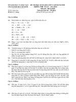 Đề và đáp án thi HSG Lớp 9 môn Hoá TP Ho Chi Minh 20132014