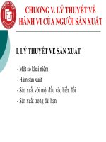 KINH TẾ VI MÔ  CHUONG v 
