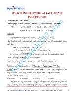 Dang toan muoi cacbonat tac dung voi axit - hoá 9