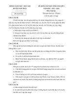 ĐỀ THI CHỌN HSG CẤP HUYỆN NAM TRỰC 20152016 MÔN SINH 9