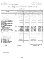 Báo cáo tài chính hợp nhất  Ngân hàng Thương mại Cổ phầnACB 07 q4 income statements 