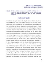 Tổ chức đánh giá nhân viên và áp dụng các công cụ đánh giá nhân viên trong công việc