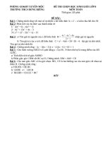 ĐỀ THI CHỌN HỌC SINH GIỎI LỚP 8 CẤP HUYỆN MÔN TOÁN