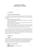 Những ví dụ về kết quả và hành vi cư xử của bạn giúp bản thân xác định và giải thích những hành vi đó 