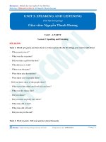 Unit 3 speaking and listening TLBG 