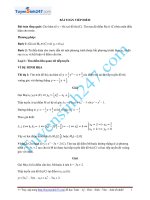 Bài toán tiếp điểm  toán 12 ôn thi THPTQG