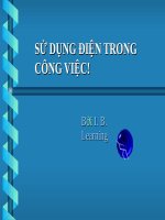 bài giảng SỬ DỤNG ĐIỆN TRONG CÔNG VIỆC!