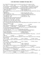 Đề thi số 4 môn tin học văn phòng của công chức thuế , hải quan, kho bạc...