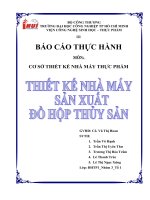 Thiết kế nhà máy sản xuất đồ hộp thủy sản