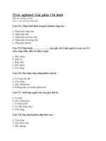 Trắc nghiệm giải phẫu chi dưới