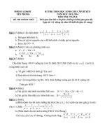 ĐỀ THI CHỌN HỌC SINH GIỎI LỚP 8 CẤP HUYỆN MÔN TOÁN YÊN PHONG