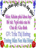 Bài giảng lớp chồi chủ đề Ngôi nhà thân yêu của bé