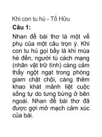 Khi con tu hú ngữ văn lớp 8