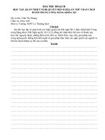 BÌA BÀI THU HOẠCH CHÍNH TRỊ