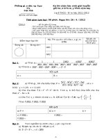 Đề thi HSG Toán CASIO lớp 8 cấp huyện 2012