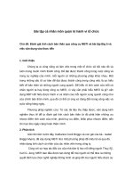 Đánh giá tính cách bản thân qua công cụ MBTI và bài tập big 5 và việc vận dụng vào thực tiễn