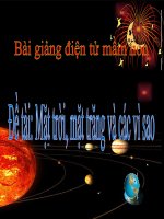 Bài giảng điện tử mầm non đề tài Mặt trời, mặt trăng và các vì sao (lớp Lá)