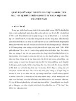 QUAN HỆ GIỮA HỌC THUYẾT GIÁ TRỊ THẶNG DƯ CỦA MÁC VỚI SỰ PHÁT TRIỂN KINH TẾ TƯ NHÂN HIỆN NAY CỦA VIỆT NAM