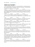 Đề thi thử hoá thptqg ôn thi thpt quốc gia môn Hoá