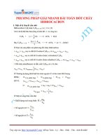 Phuong phap giai nhanh bai toán đốt cháy hidrocacbon - Hoá 9