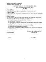 Đề kiểm tra học kì 2 môn giáo dục công dân 6 