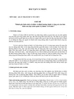 Đánh giá tính cách cá nhân và định hướng hành vi ứng xử của bản thân sau học môn quản trị hành vi tổ chức 