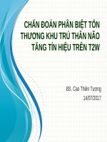 CHẨN ĐOÁN PHÂN BIỆT TỔN THƯƠNG KHU TRÚ THÂN NÃO TĂNG TÍN HIỆU TRÊN T2W