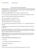 Ôn thi học kì 2 sinh học lớp 11 ban cơ bản