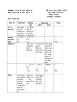 Đề kiểm tra học kì 2 môn toán 6 