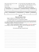 De thi Thực hành Hoa hoc 9