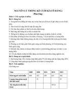 Nguyên lý thống kê kinh tếCuối kì nguyên lý thống kê kinh tế 