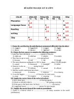 đề kiểm tra học kì 2 môn tiếng anh lớp 9 