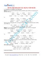 Dang toan bazo tac dung voi dung dich muoi - Hoá 9
