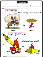 Một số bài kiểm tra dành cho học sinh mẫu giáo lớn (5 6 tuổi)