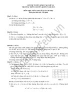 Dap an de thi vào thpt chuyên toan chung 2015 