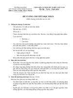 ĐỀ CƢƠNG CHI TIẾT học PHẦN 