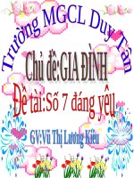 Bài giảng lớp chồi chủ đề Đồ dùng trong gia đình bé