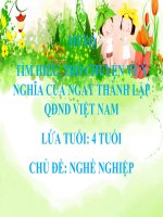Bài giảng lớp Chồi chủ đề: Nghề nghiệp