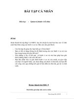 Bài tập cá nhân quản trị hành vi tổ chức về tính cách cá nhân 
