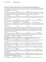 Một số bài tập hay trong các đề thi đại học môn Hoá